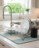 Anti-Slip Dish Drying/Dining Table Mat-Vertical Stripes Design