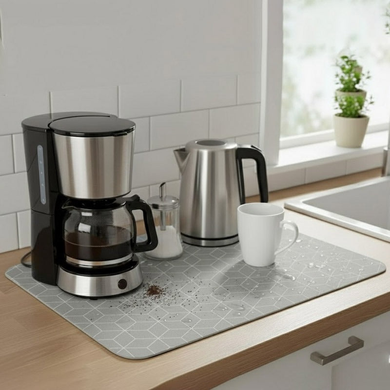 Anti-Slip Dish Drying/Dining Table Mat-Geometric Cube Pattern Design