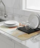 Anti-Slip Dish Drying/Dining Table Mat-Blushing Earth Tones Design