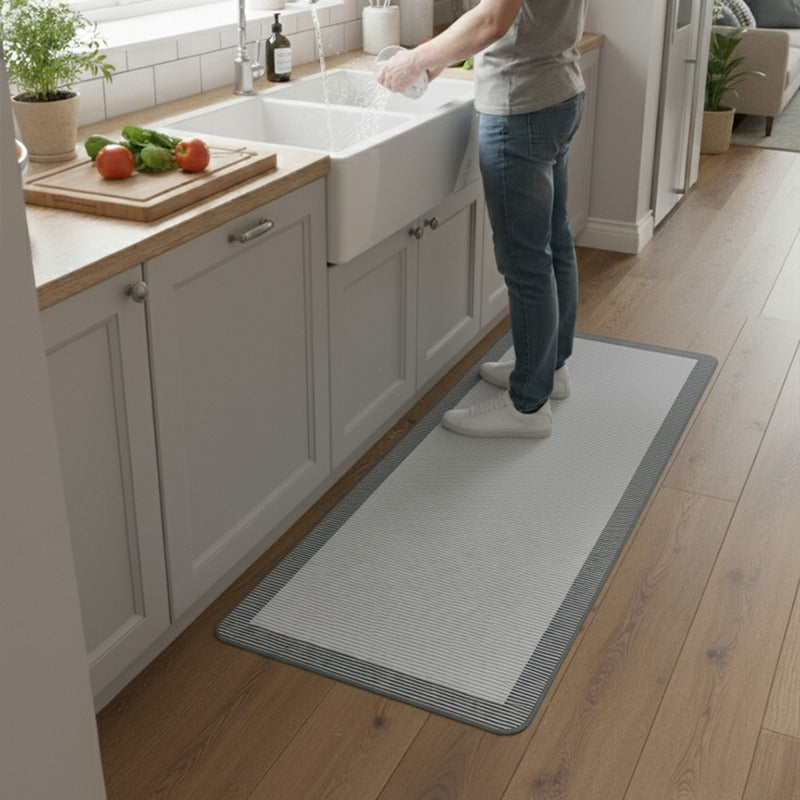 Kitchen Floor Mat, Non-slip Set Of 2 Pcs - Striped Or Linear Pattern.
