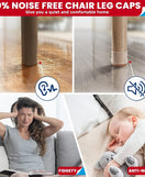 4 Pcs Silicone Chair Leg Protectors With Felt Pads
