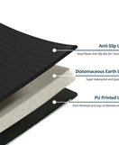 Floor Bath Mat Absorbent Non-Slip-Grey And Gold Design