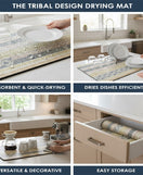 Anti-Slip Dish Drying/Dining Table Mat-Tribal Motif Design