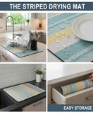 Anti-Slip Dish Drying/Dining Table Mat-Vertical Stripes Design