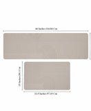 Kitchen Floor Mat Non-slip Set Of 2 Pcs - Abstract Wavy Pattern Design