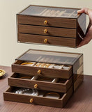 Wood 3 Drawer Jewelry Storage Organizer