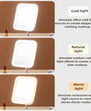 Modern Desktop Vanity Mirror 3 Color Light LED