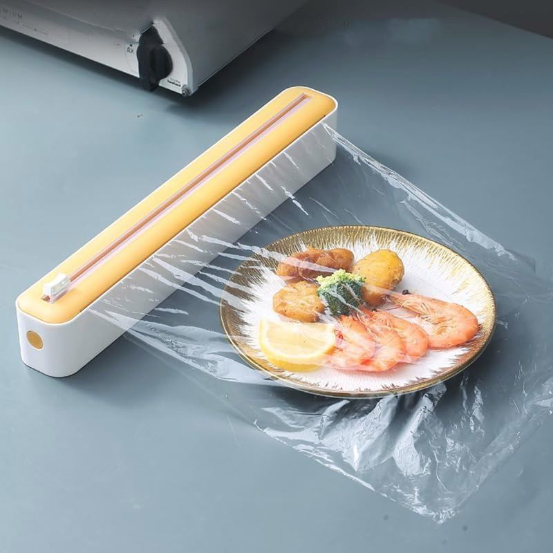 Plastic Food Wrap Dispenser With Cutter