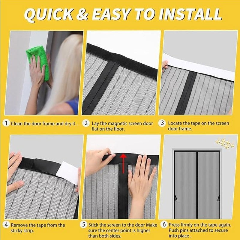 Magnetic Mosquito Screen Door Net Curtain