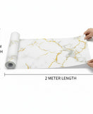 Marble Adhesive Sheet Gold Veined Design