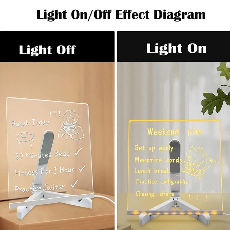Acrylic LED Board With Stand & Colors