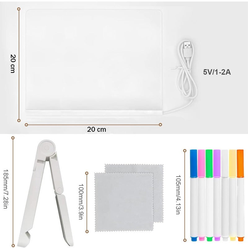 Acrylic LED Board With Stand & Colors