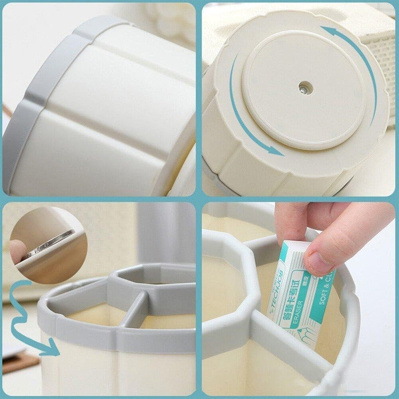 360 Rotating Makeup Brushes Holder