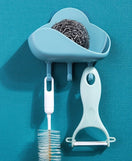 Cloud Shape Drain Soap Holder With Hook