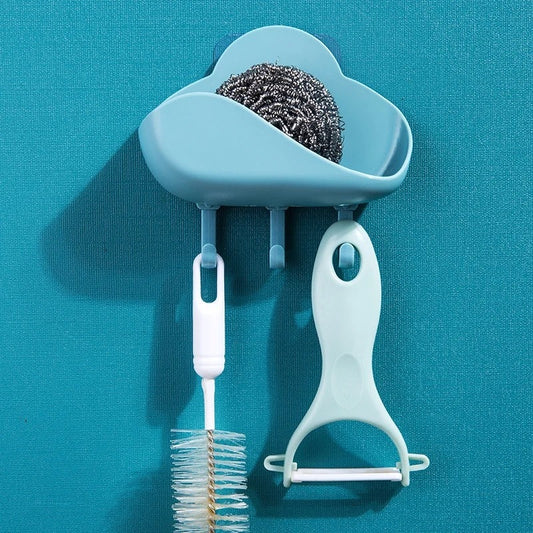 Cloud Shape Drain Soap Holder With Hook