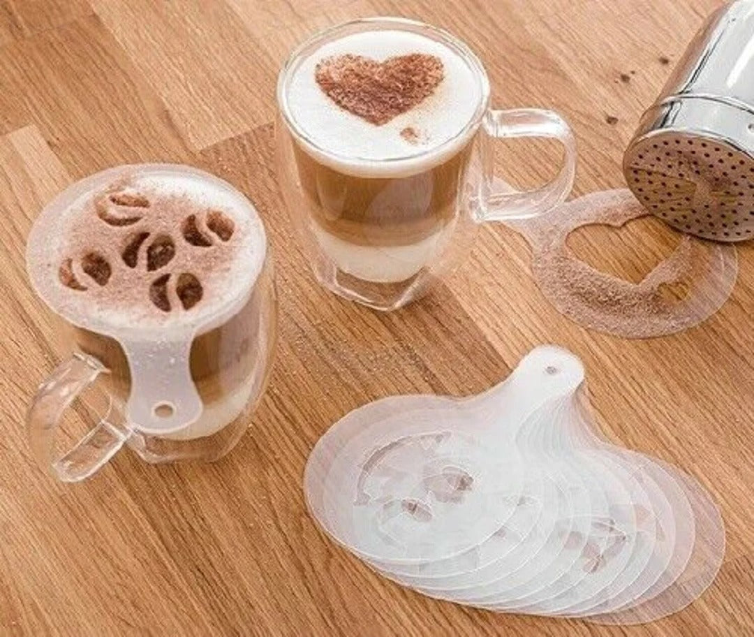 Coffee Stencil Template Set Pack Of 16Pcs