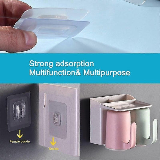 6 Pcs Double Sided Hooks Adhesive Wall Hanger