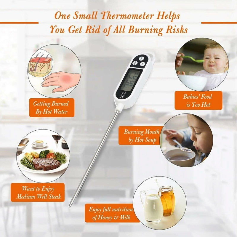 Digital Precision Food Thermometer with LCD Display
