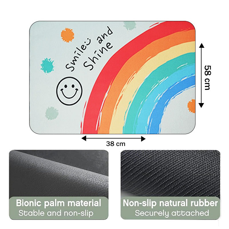 Floor Bath Mat Absorbent Non-Slip Shine Design