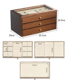 Wood 3 Drawer Jewelry Storage Organizer