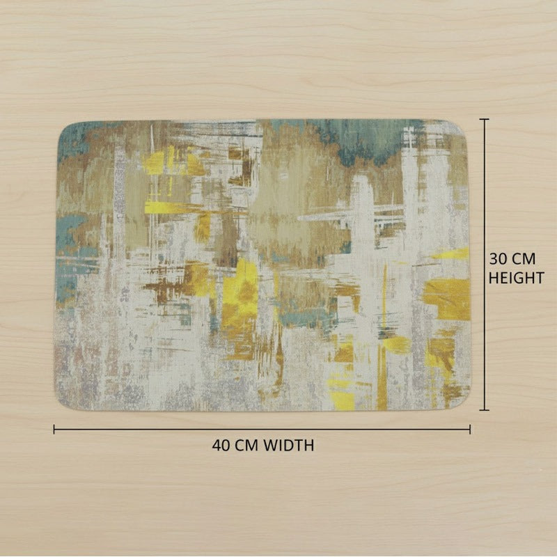 Anti-Slip Dish Drying/Dining Table Mat-Rustic Abstract Design