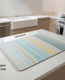 Anti-Slip Dish Drying/Dining Table Mat-Vertical Stripes Design