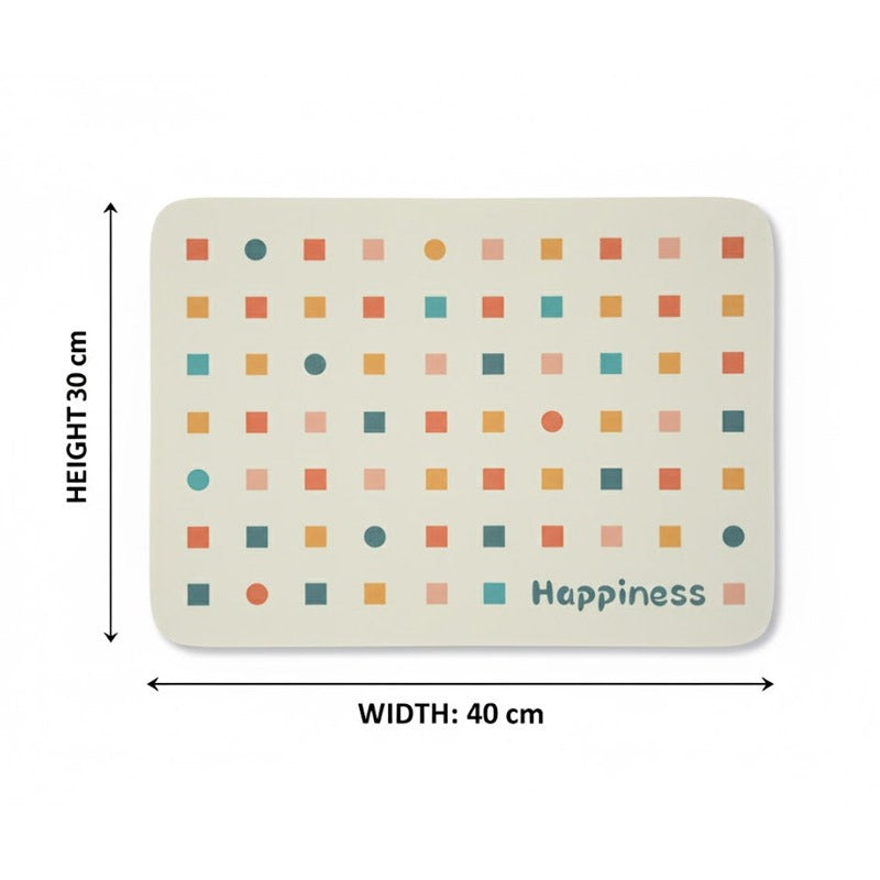 Anti-Slip Dish Drying/Dining Table Mat-Square Pattern Design