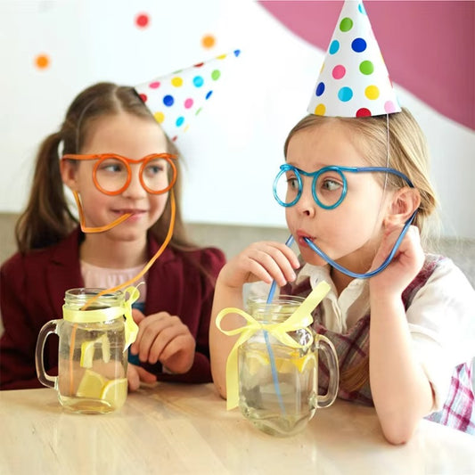 Creative Eyeglasses Straw Drinking