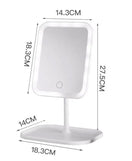 Modern Desktop Vanity Mirror 3 Color Light LED