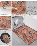 Brick Floor Bath Mat Absorbent Non-Slip