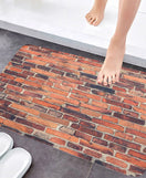 Brick Floor Bath Mat Absorbent Non-Slip