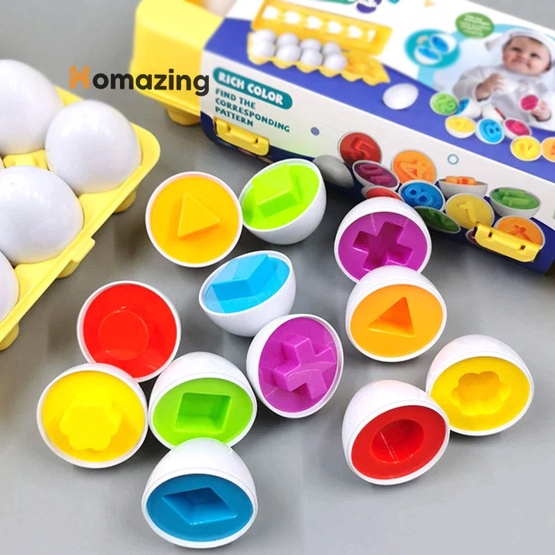 Educational Matching Eggs 3D Puzzle Game 12Pcs