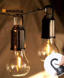 Rechargeable Hanging Bulb Light With 3 Modes