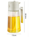 2 In 1 Glass Oil Spray Dispenser 470 ML