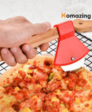 Bamboo Handle Pizza Rolling Cutter Steel