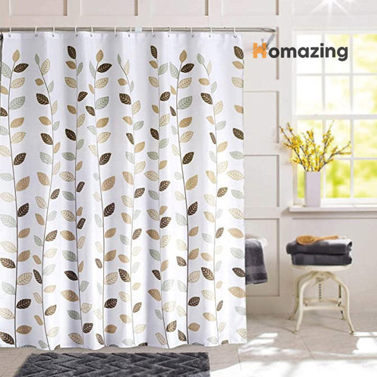 Shower Curtain Liner with Hooks Waterproof