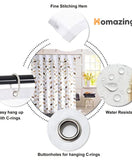 Shower Curtain Liner with Hooks Waterproof