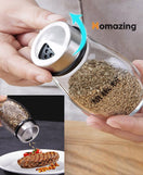 6Pcs Seasoning Spice Jar Rack 360 Rotating