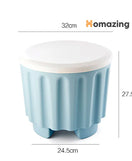 Round Stackable Storage Stool