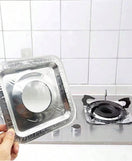 Aluminium Foil Stove Oil-Proof Cleaning Pad Covers 10pcs