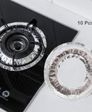 Aluminium Foil Stove Oil-Proof Cleaning Pad Covers 10pcs