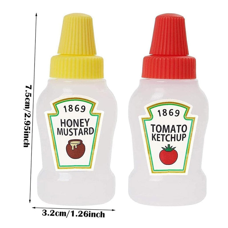 Mini Plastic Squeeze Bottle Pack Of 2