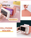 Creative Tv Tissue Box Holder With Phone Holder