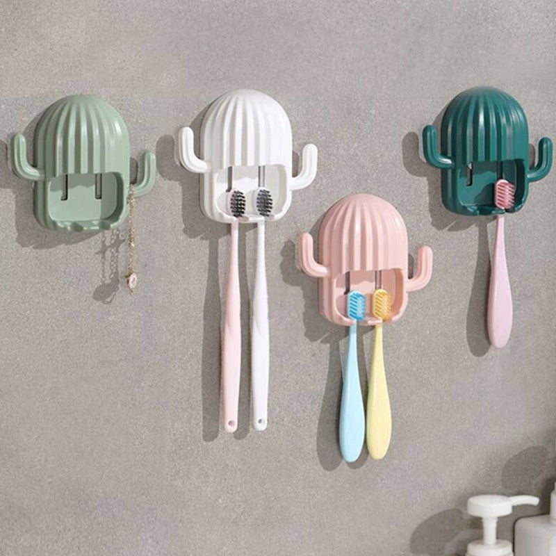 Wall Toothbrush Holder Cactus Shape