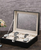 10 Slot Leather Watch Organizer Box