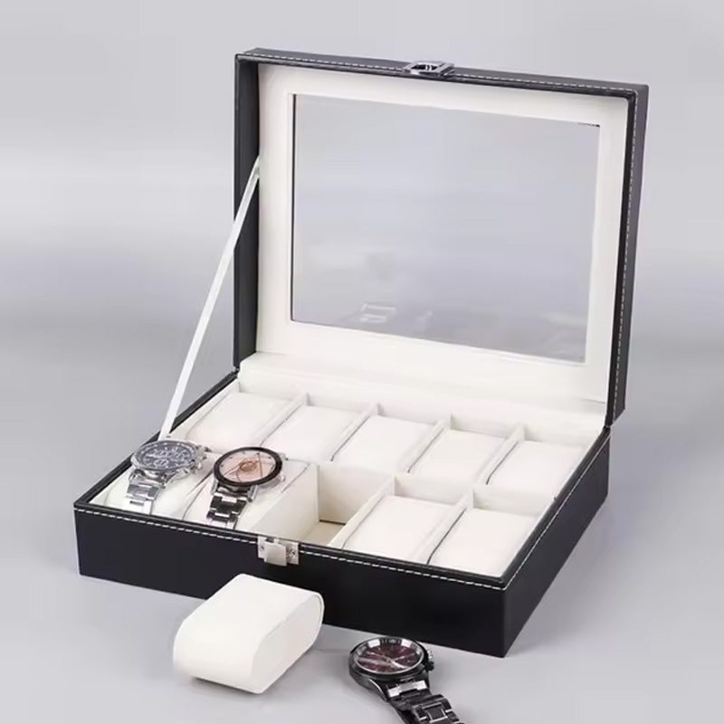 10 Slot Leather Watch Organizer Box