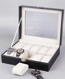 10 Slot Leather Watch Organizer Box