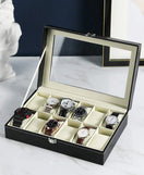 10 Slot Leather Watch Organizer Box