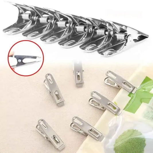 12Pcs Clothes Pegs Stainless Steel