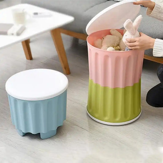 Round Stackable Storage Stool
